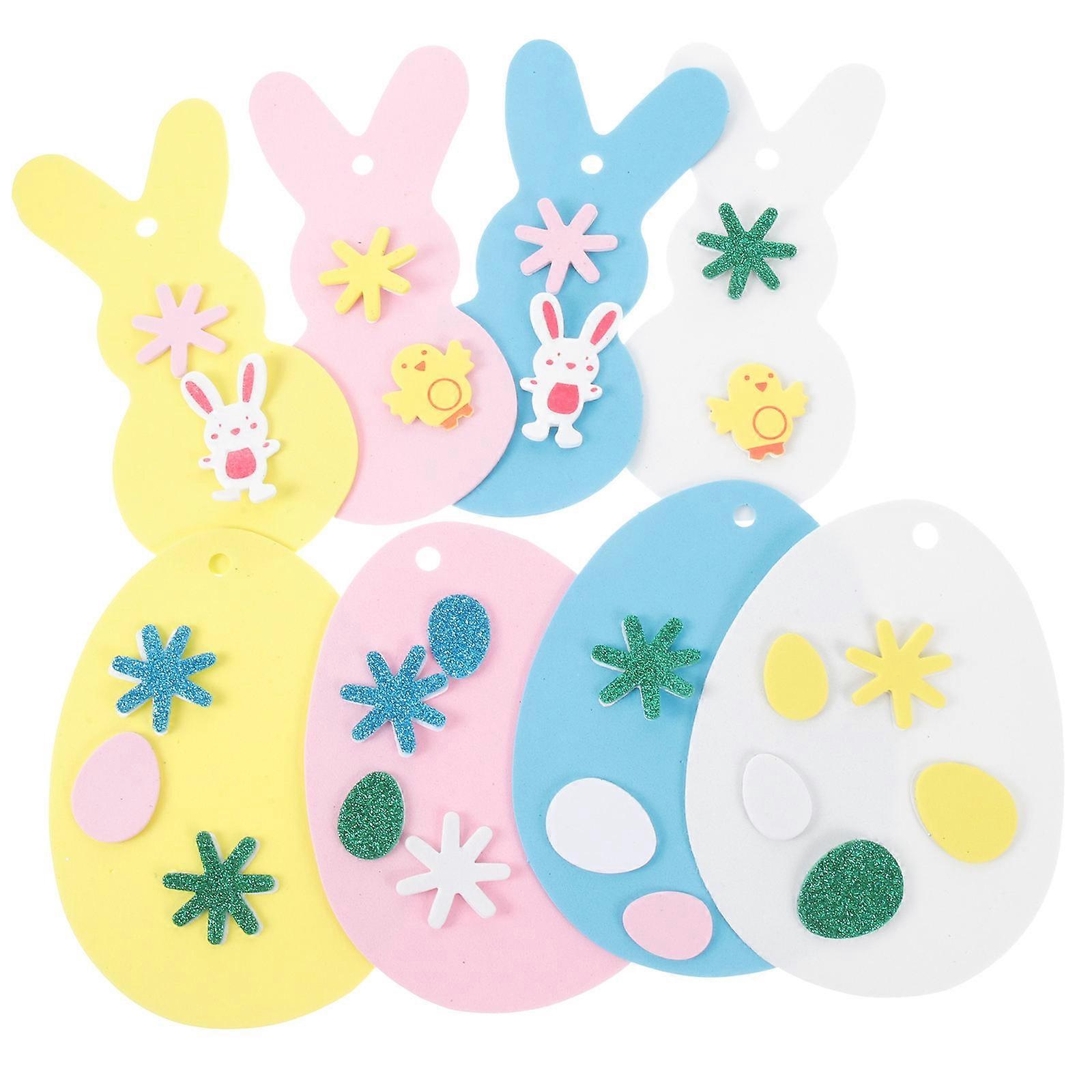 1 Set Easter DIY Craft Supply Bunny Shape Stickers For Kids Fun Parent-Child Activity Assorted Color