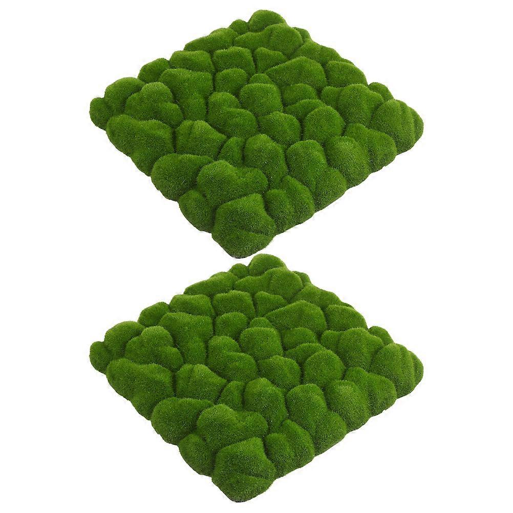 Artificial Moss Mat Faux Moss Wall Decor for Indoor Wall 2Pcs Set