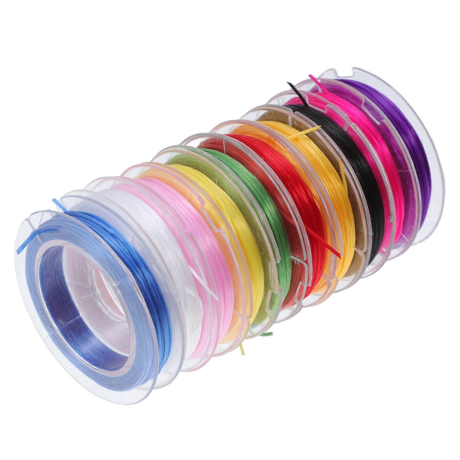 High Stretch Elastic String Cord 10 Rolls for Bracelets Necklaces and Jewelry Making Assorted Color Durable 10M Each