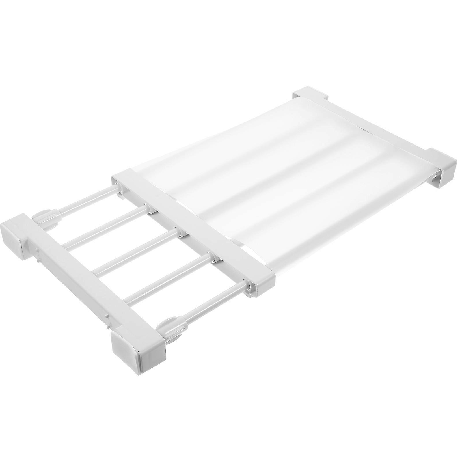Adjustable Closet Dividing Board Tension Shelf For Wardrobe And Desk 38-55cm Size In White 1Pack