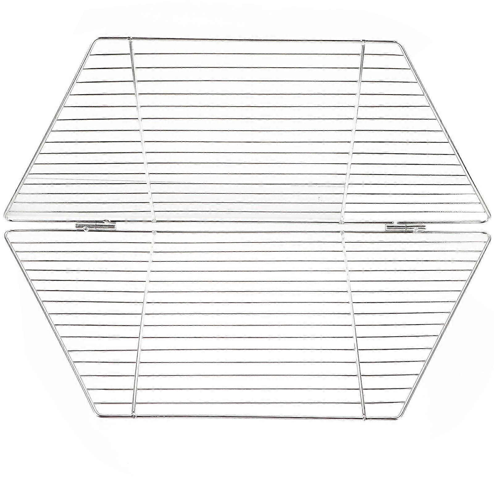 Stainless Steel Hexagonal BBQ Grill Grate with Fine Mesh for Outdoor Use – Prevents Food Falling, Multi Purpose for Meat, Vegetables, Fish, and Kebabs