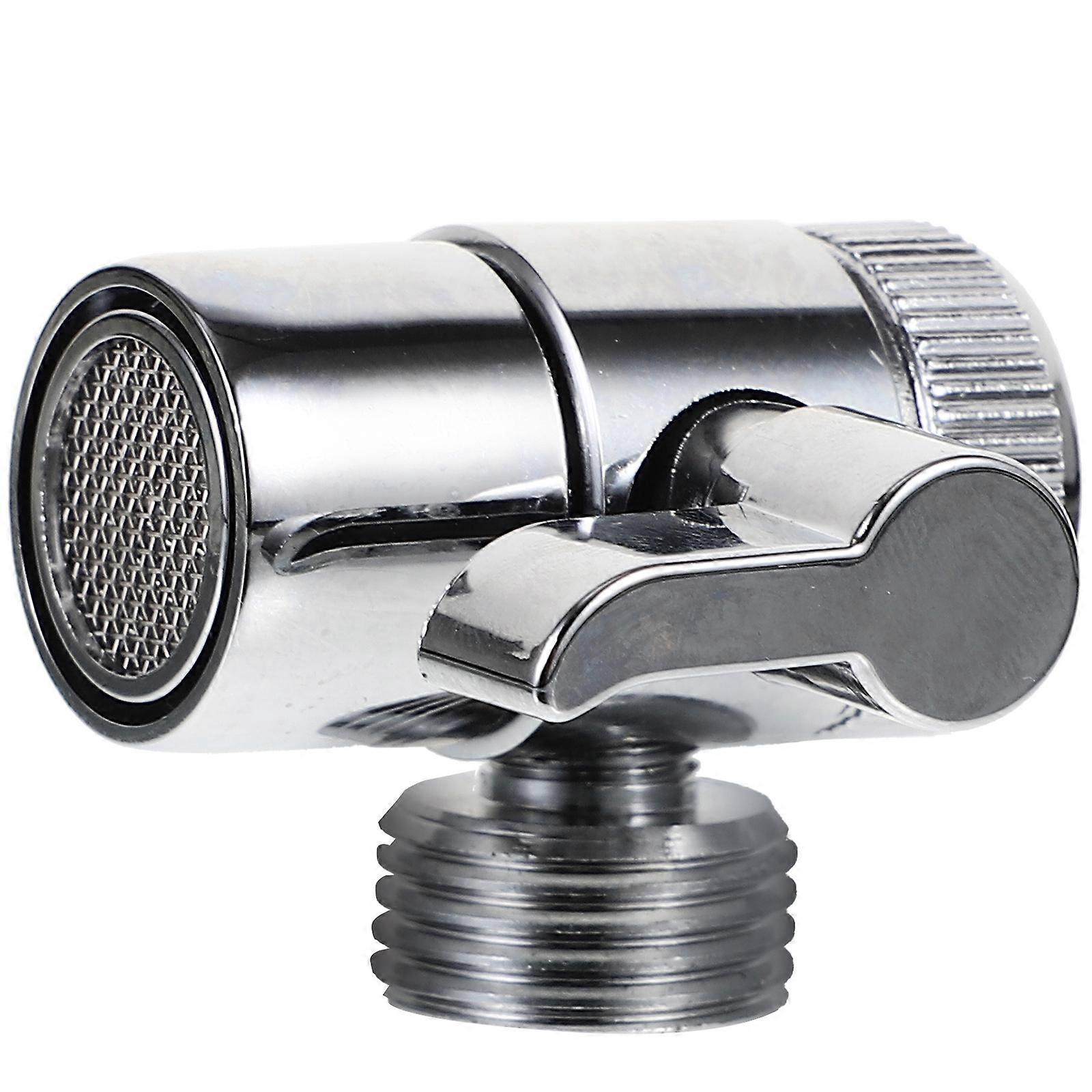 Faucet Diverter Valve for Bathroom Tap Adapter Conversion Faucet Silver 1/2 Inch