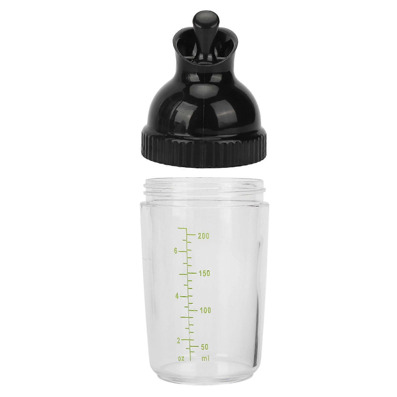200ml Salad Dressing Shaker BPA Free Prevent Leakage Salad Dressing Jar with Lid for KitchenBlack