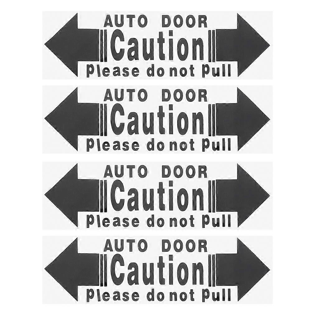 4PCS Automatic Door Stickers High Adhesive and Easy to Use Car Door Opening Warning Indicators Self Adhesive Automatic Sliding Door Warning Sticker