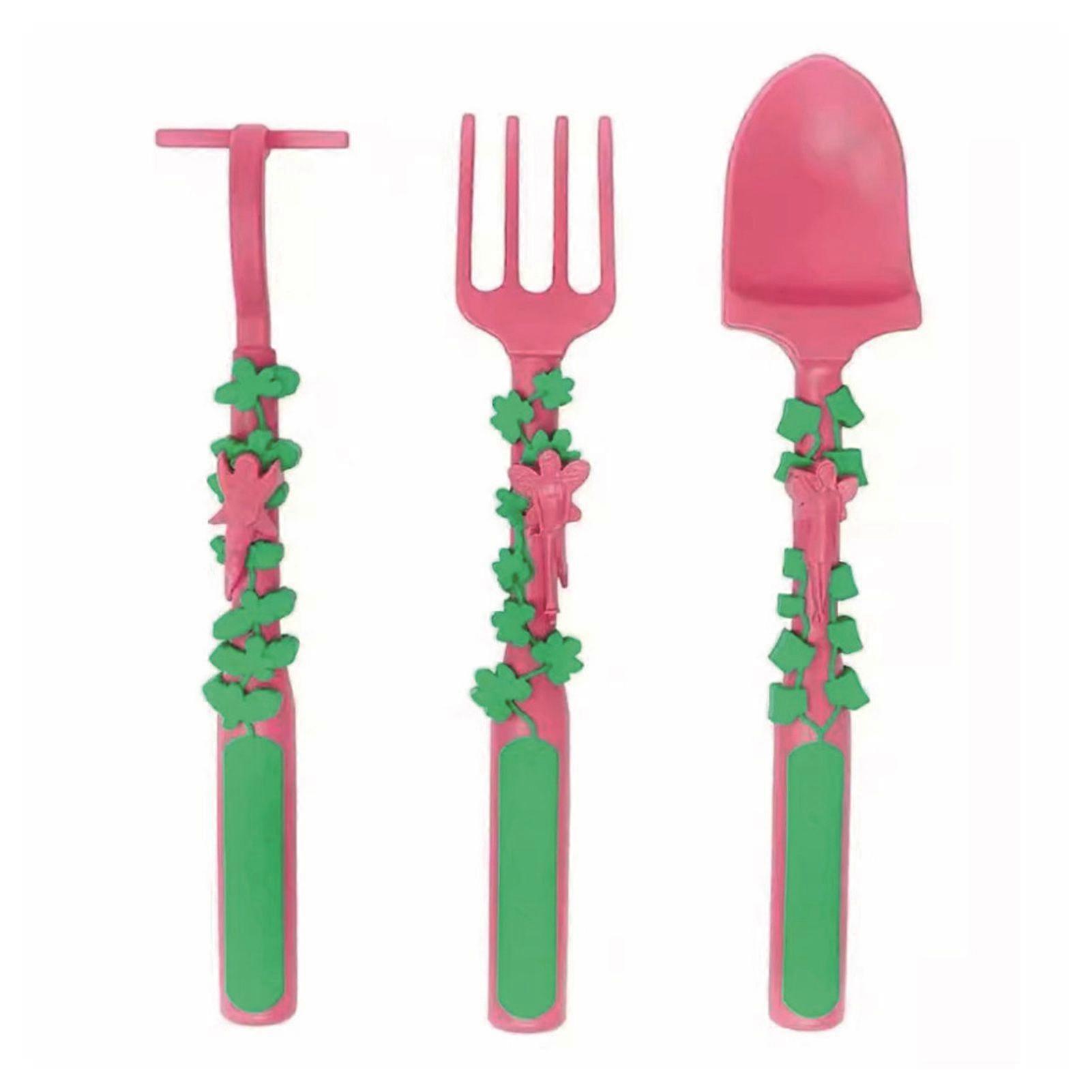 Kids Construction Vehicle Dinnerware Set 3 Pack Toddler Fork Spoon Bulldozer Digger Themed Cutlery Set