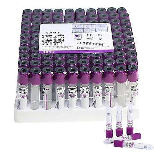 100 Pack Glass Vacuum Blood Collection Tubes 5ml for Safe and Efficient Laboratory Blood Sampling