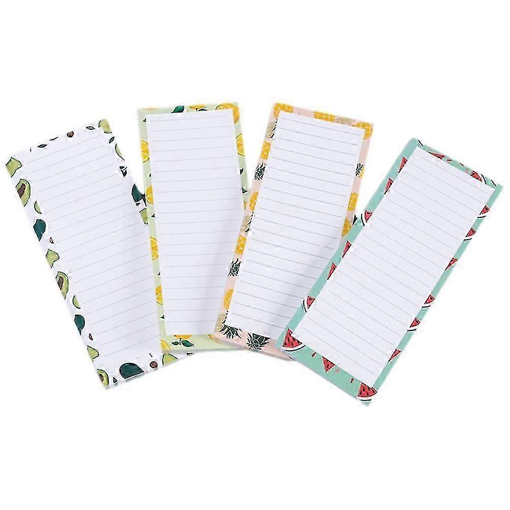 4pcs Magnetic Fridge Notepads for Grocery List Messages