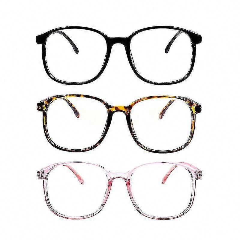 3 Pair Computer Glasses for Eye Strain Relief & Blue Light Blocking