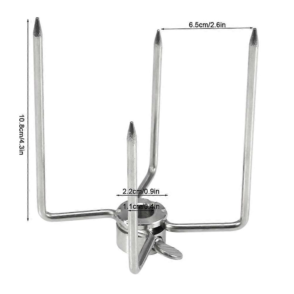 2PCS Stainless Steel BBQ Fork Set, 10.8x6.5cm, Durable Grill Tool