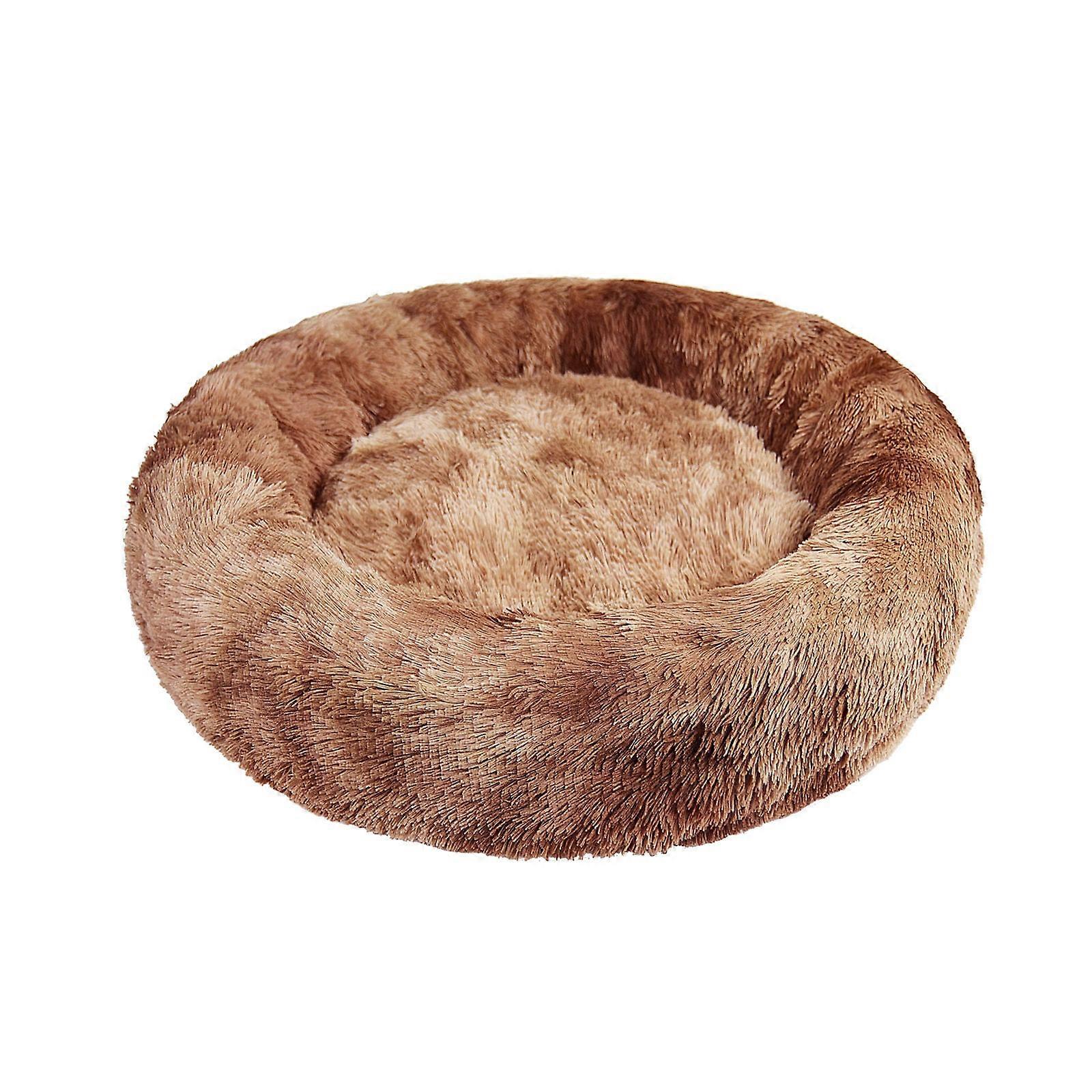 Pawfriends Dog Cat Pet Calming Bed Washable Zipper Cover Warm Soft Plush Round Sleeping 100 Pet Beds
