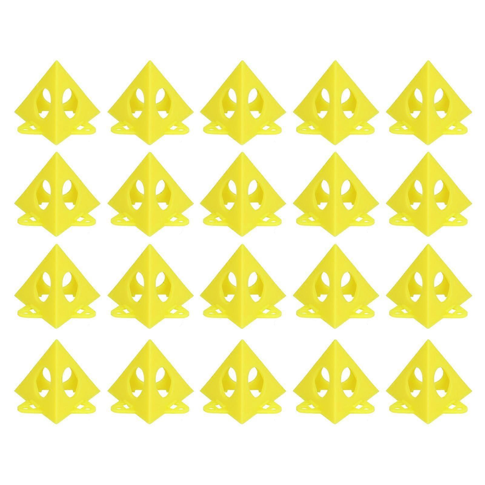 20Pcs Cone Support Stand Pyramid Riser Plastic Set Kit for Canvas Cabinet Door Yellow