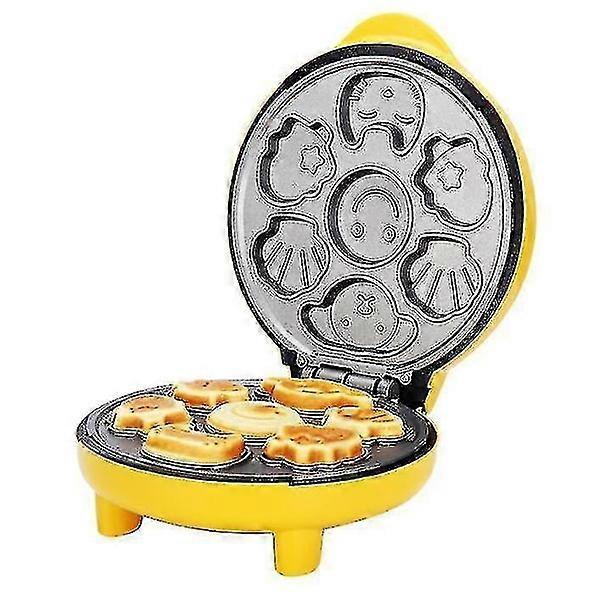Cartoon Cake Machine Automatic Mini Egg Waffles Kids Bread Maker Double-sided Baking Breakfast