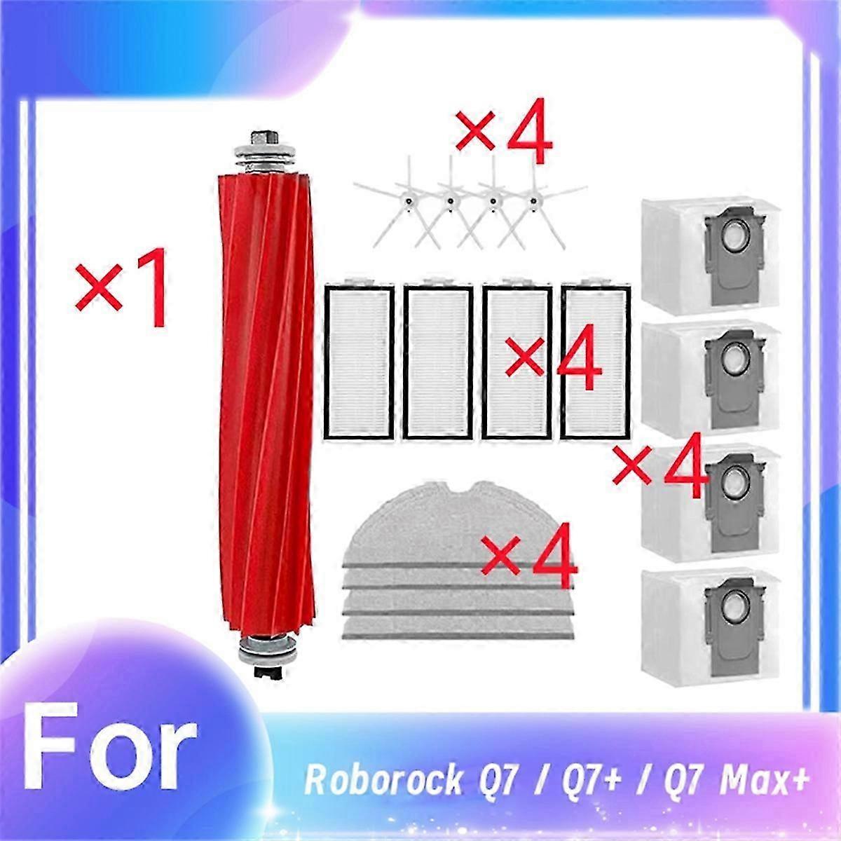 Suitable for Roborock Q7 Q7+ Q7 Max+ Side Brush Mop Filter Dust Bag Set