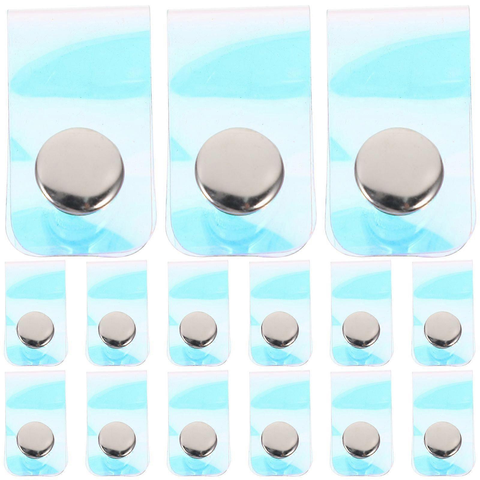 15pcs Snap Button Organizer Ties Earphone Data Cable Storage Buckle Organizers