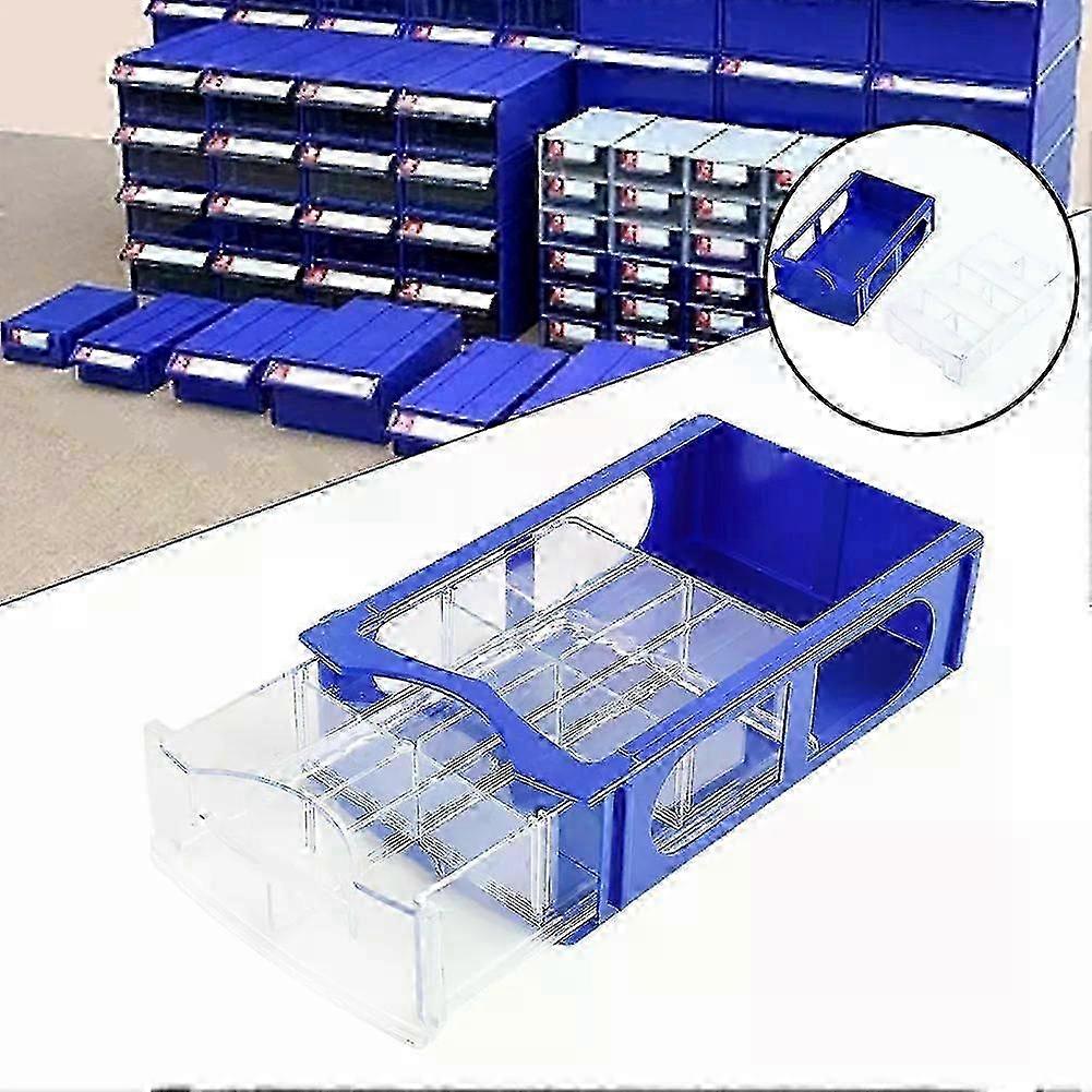 1 Pc Tool Storage Box Hardware Parts Case PE Stackable Plastic Comp...