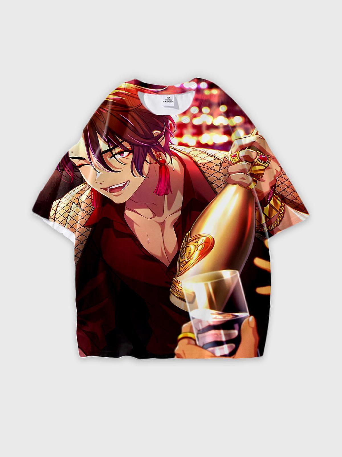 T-Shirt Round Neck, Loose Short Sleeve Paradox Live THE ANIMATION Graphic Tee, Unisex Summer Casual Top V1801