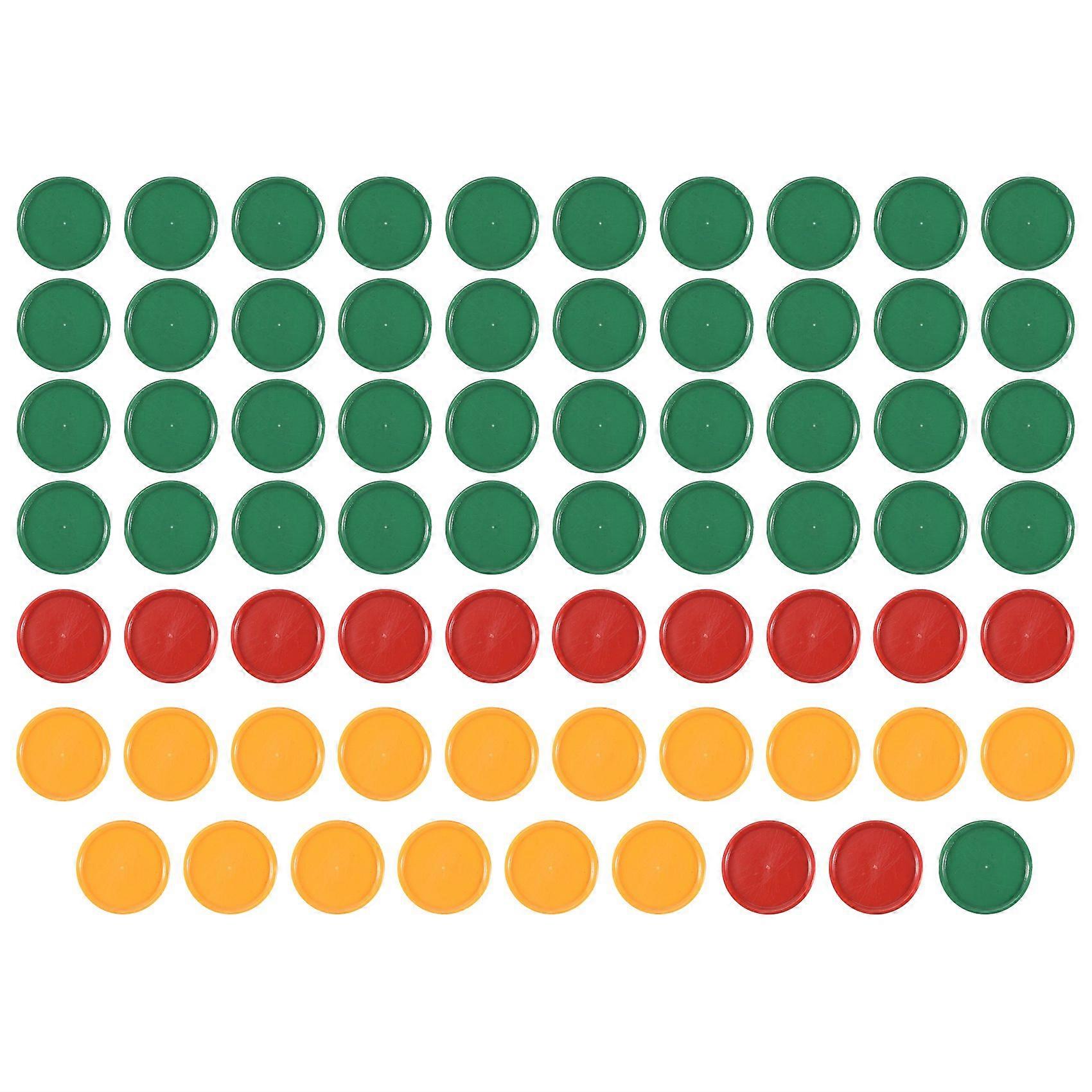  rouge jaune vert rond en forme Mini Poker Jetons Lucky Game Props 69 Pcs