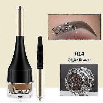Potenciadores de cejas 1pc Kit de cejas Gel de cejas Waterproof Ceja teñida Cosméticos de maquillaje profesional 01 Marrón claro