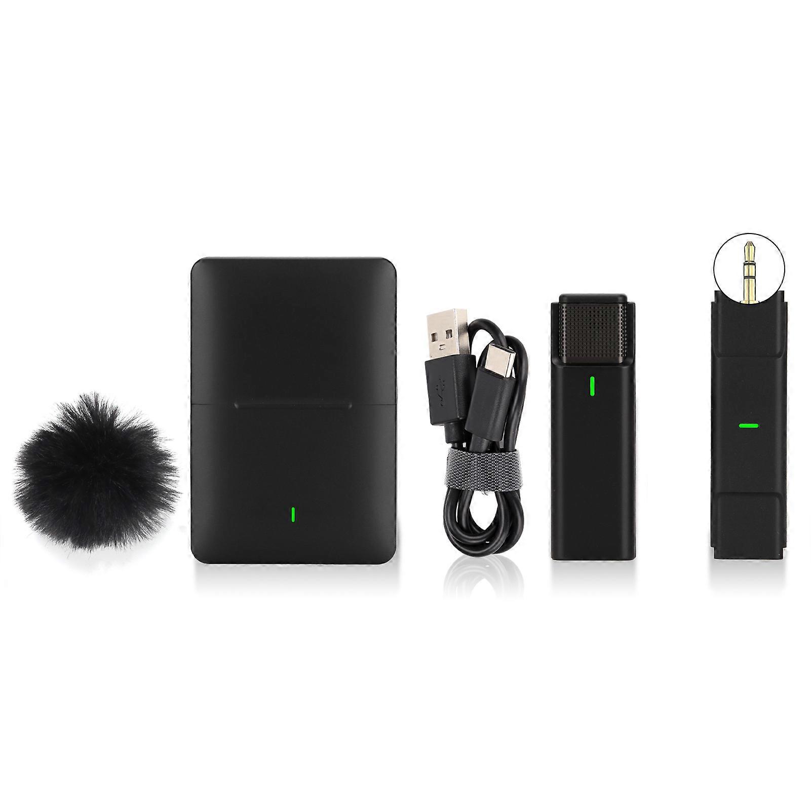 Wireless Lavalier Microphone: Noise Reduction, Fast Charge, 80m Range for Vlogs & Interviews