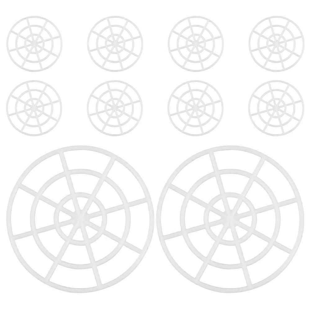 مخلل الملفوف أداة التخمير مخلل جرة الصحافة لوحة المطبخ المنزلي 7.90X7.90X0.80CM بلاستيك أبيض 10 قطع