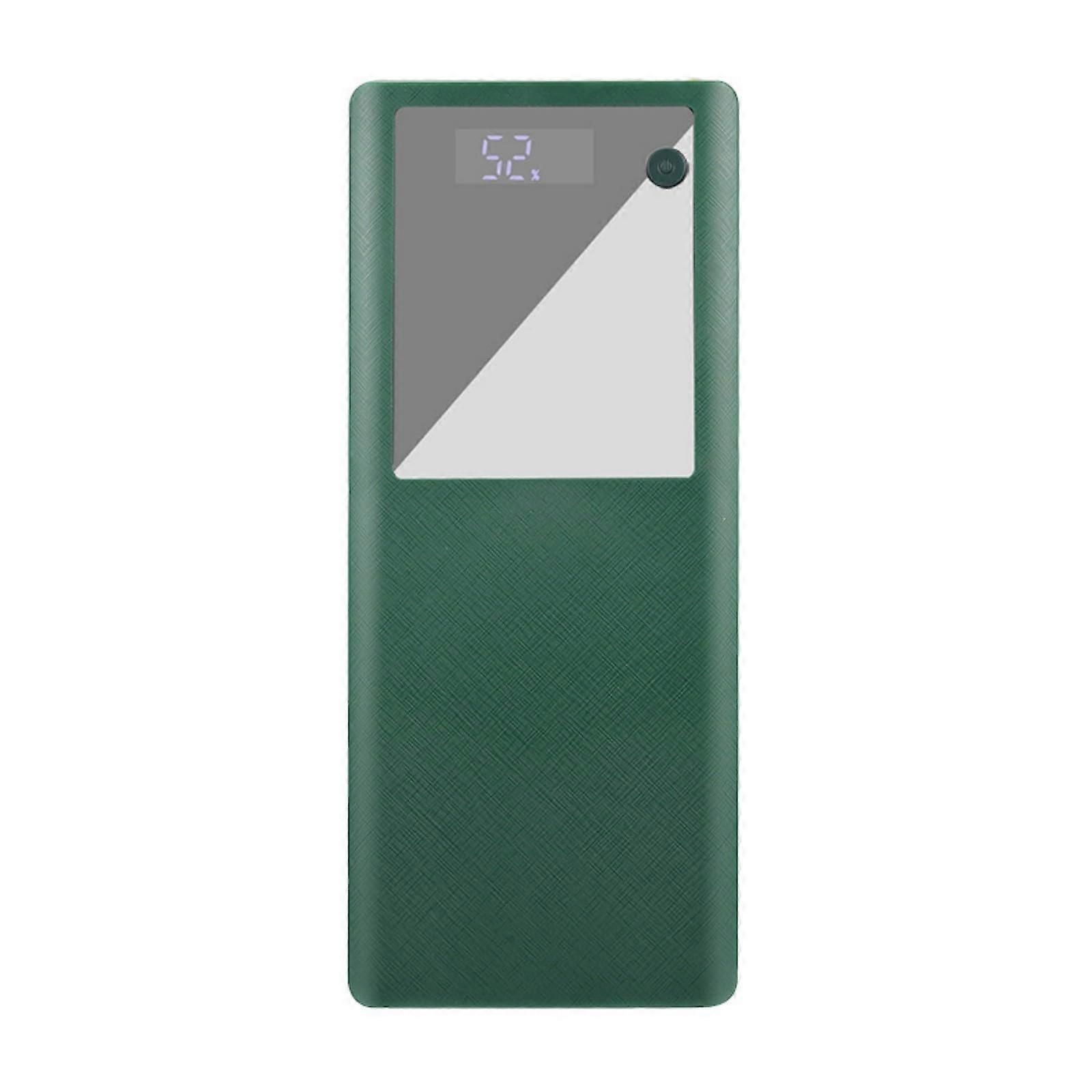 Battery Charging Housing 16x18650 Battery Holder Case TypeC Dual USB Output Charging Box For Phone Tablet Green