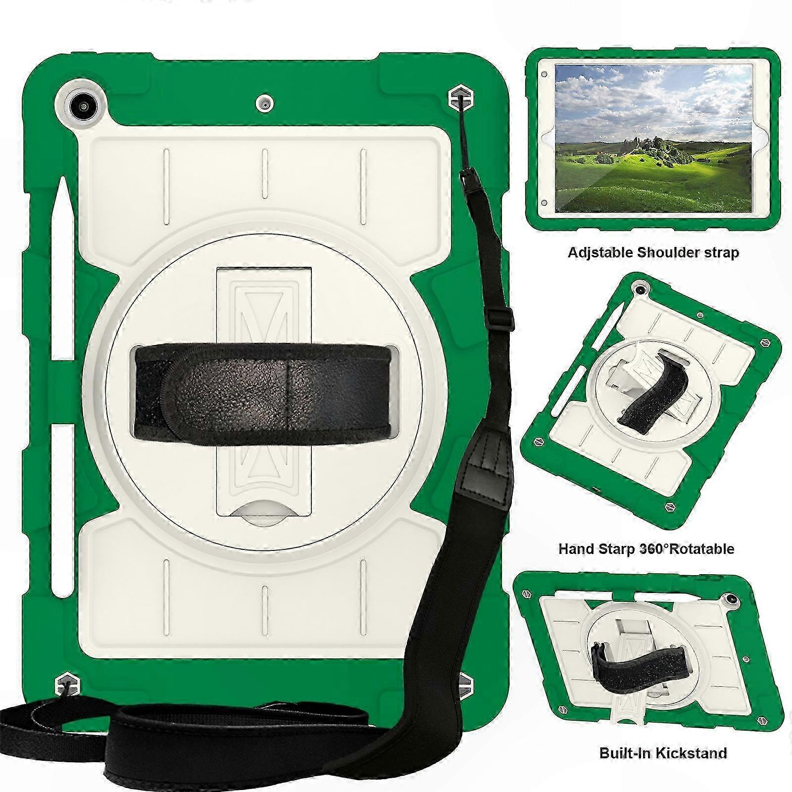Shockproof Silicone PC Hybrid Tablet Case with Adjustable Shoulder Strap