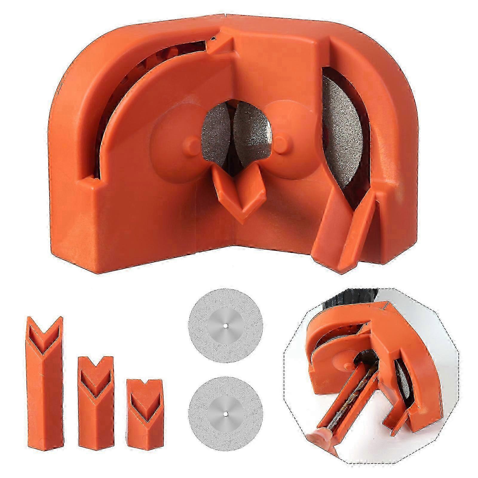 Drill Bit Sharpener for All Bits,Multipurpose Drill Bits Grinding Sharpener for High-Speed Steel, Masonry, Carbide, Cobalt & Tin-Coated Drill Bit