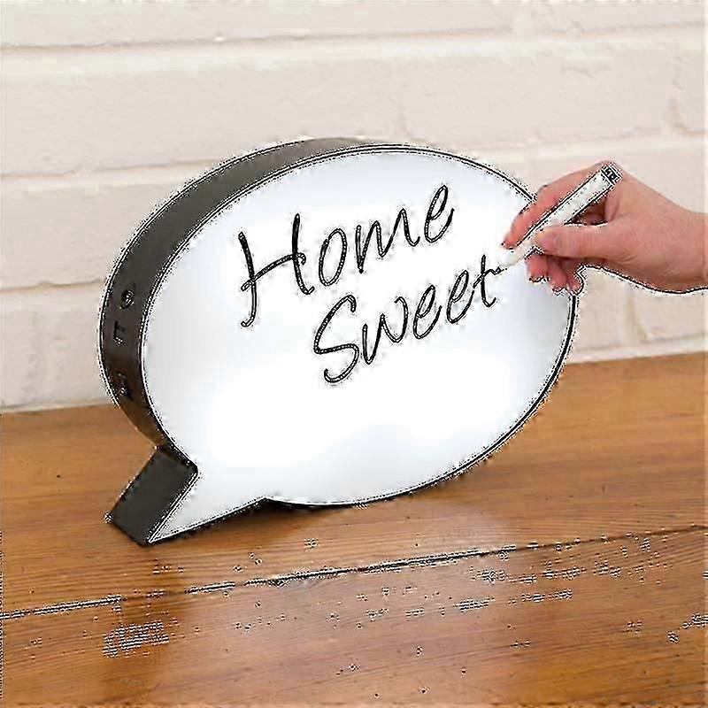Led Light Box Speech Bubble Board 1 Pen Compatible With Birthday Party Wedding