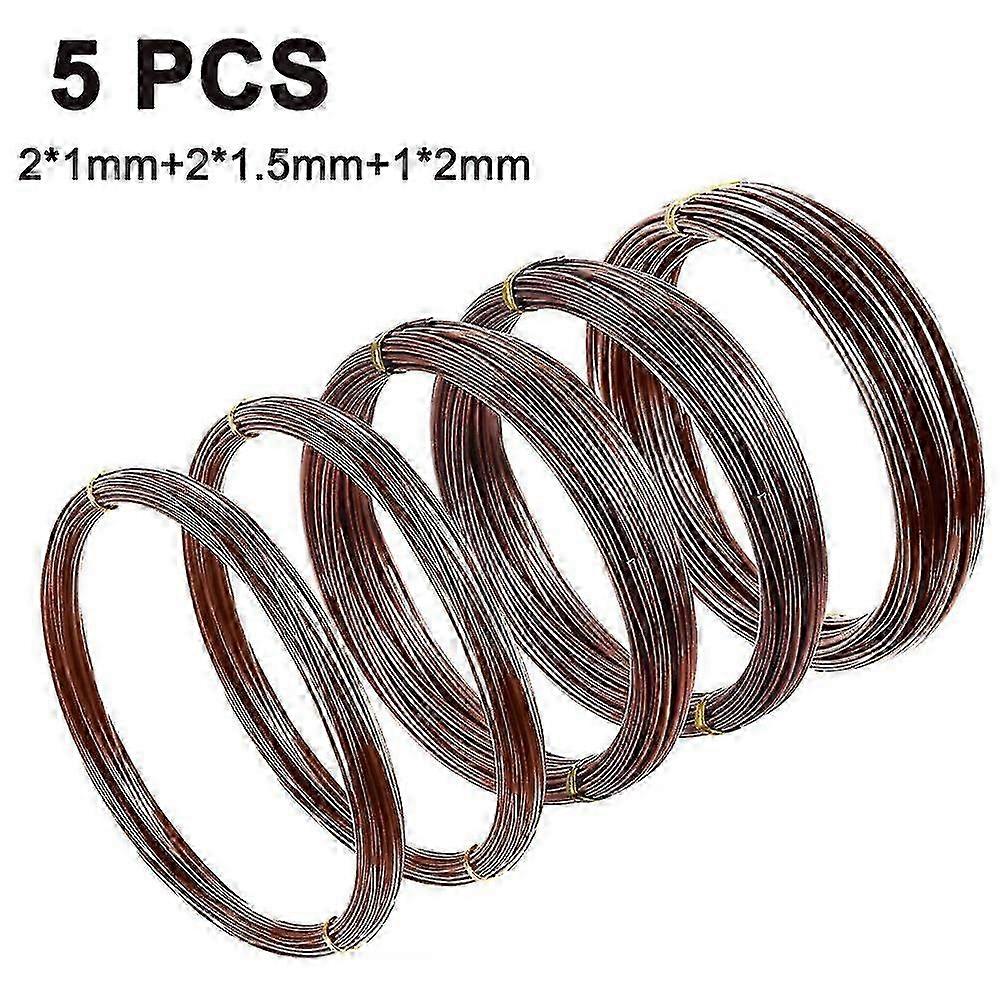 5 Pack Bonsai Training Wires , Anodized Aluminum Bonsai Training Wire