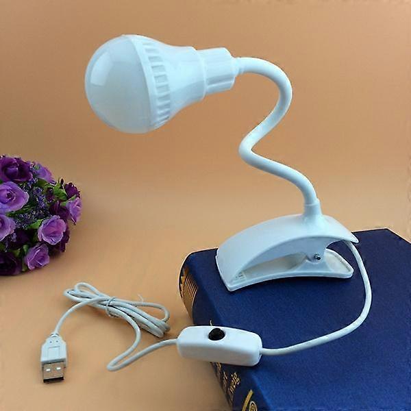 1pcs USB LED Clip-On Table Desk Reading Lamp Light