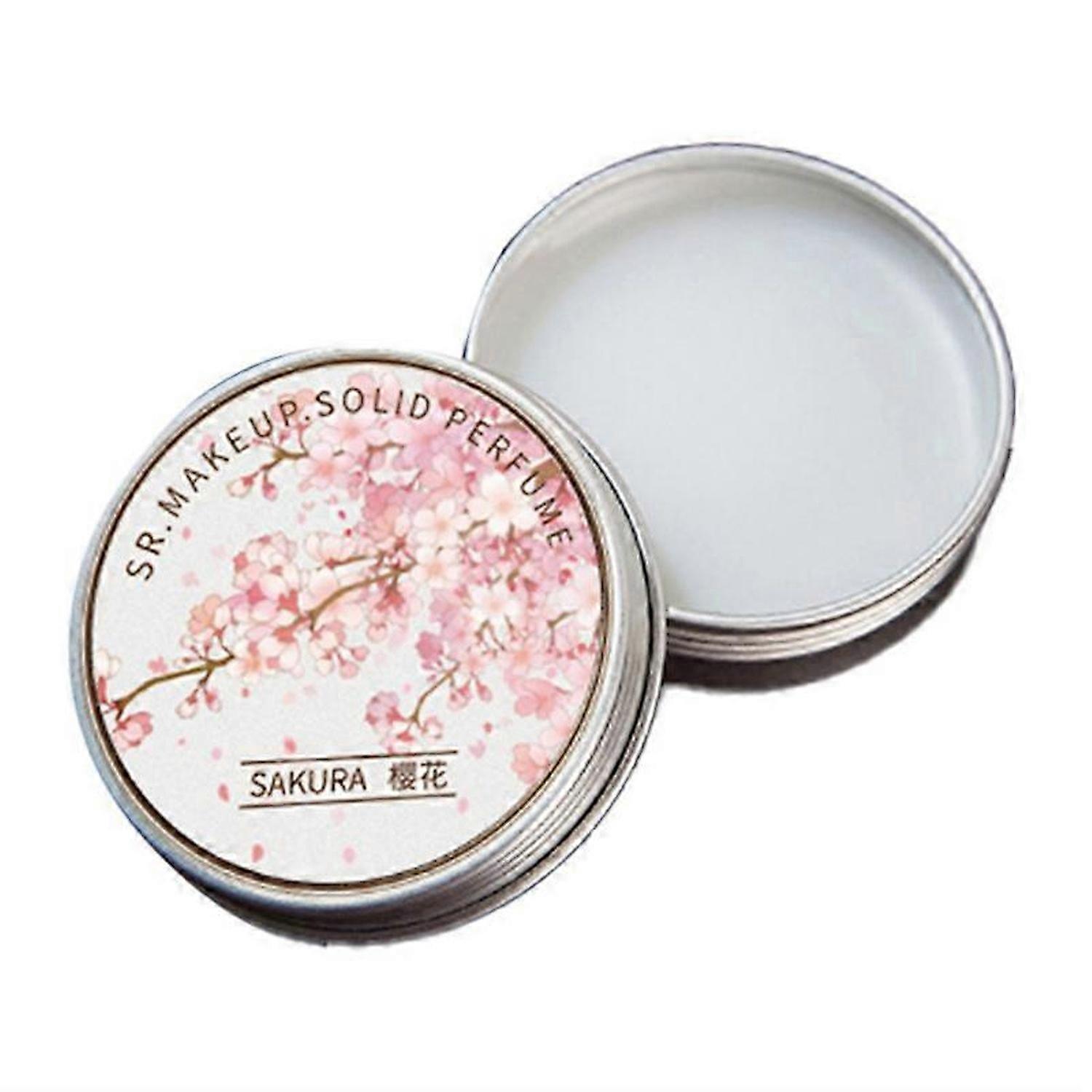 5Pcs Women Solid Perfume Portable Solid Fragrances(Cherry Blossoms)