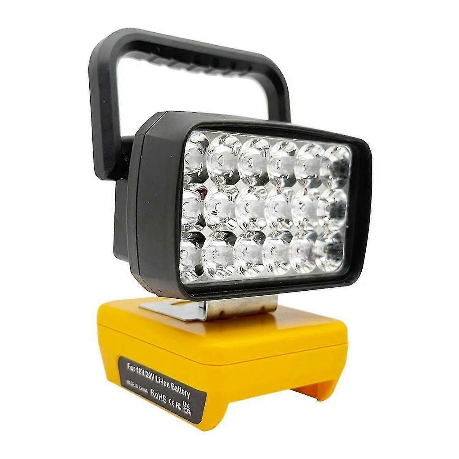 Portable Lanterns Lamp 18 Beads LED Work Light Spotlight Torch for XR 18V 20V Li-Ion Battery DCB180
