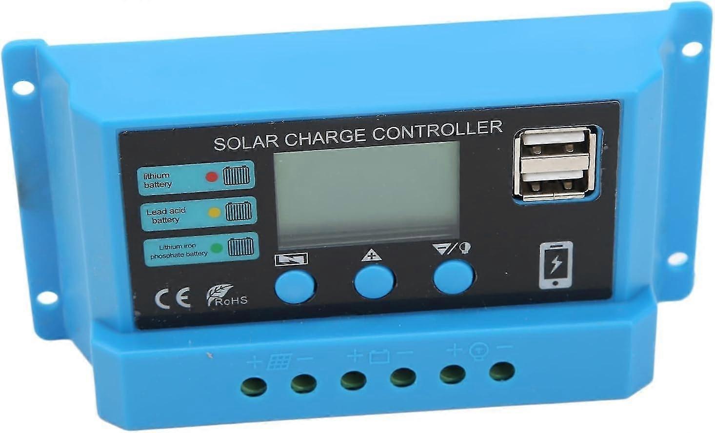 Solar Panel Controller, Photovoltaic Controller Less Interference LCD Display High Efficiency Circui 2025