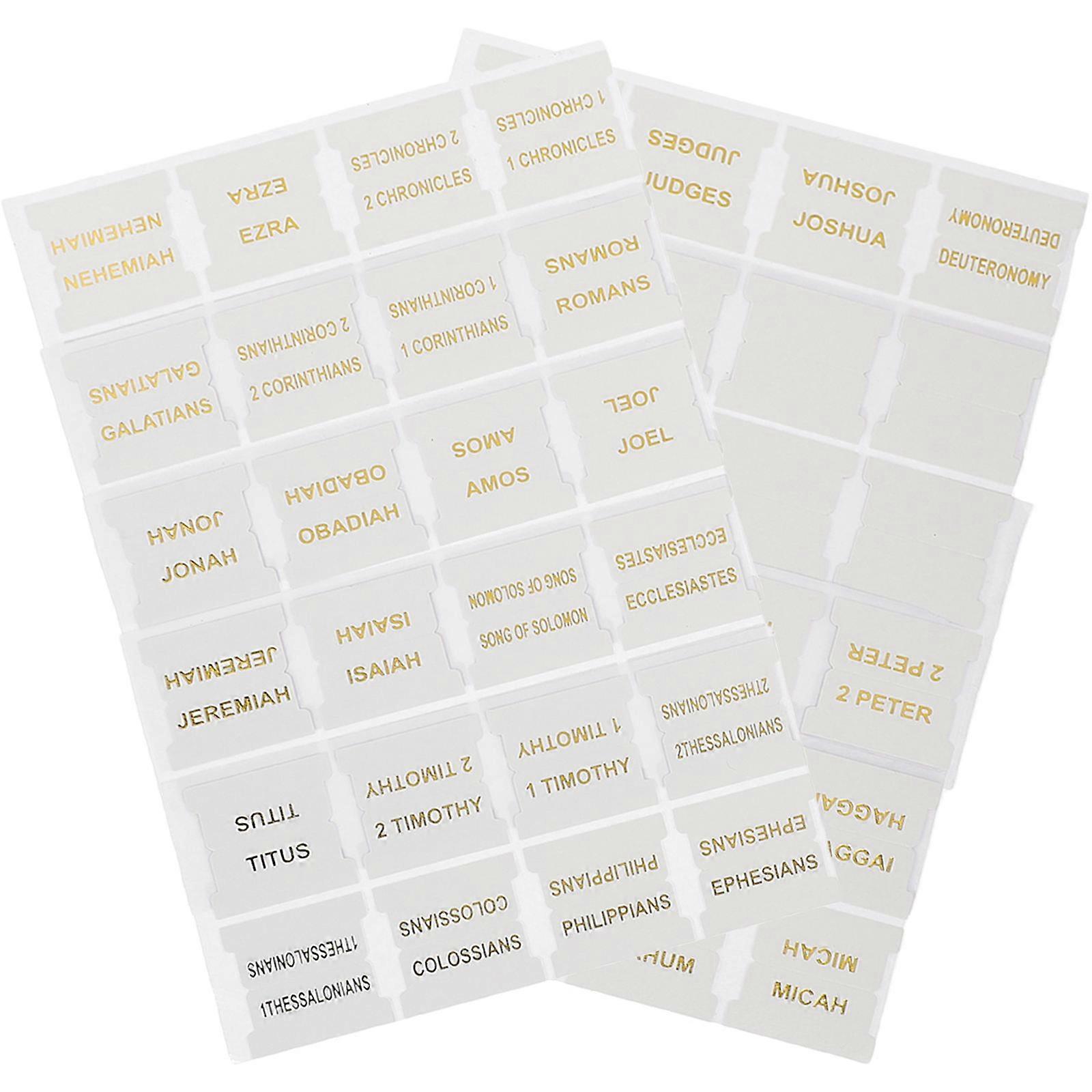 Bible Study Tabs Bible Tabs for Index 50 Sheets White Stickers