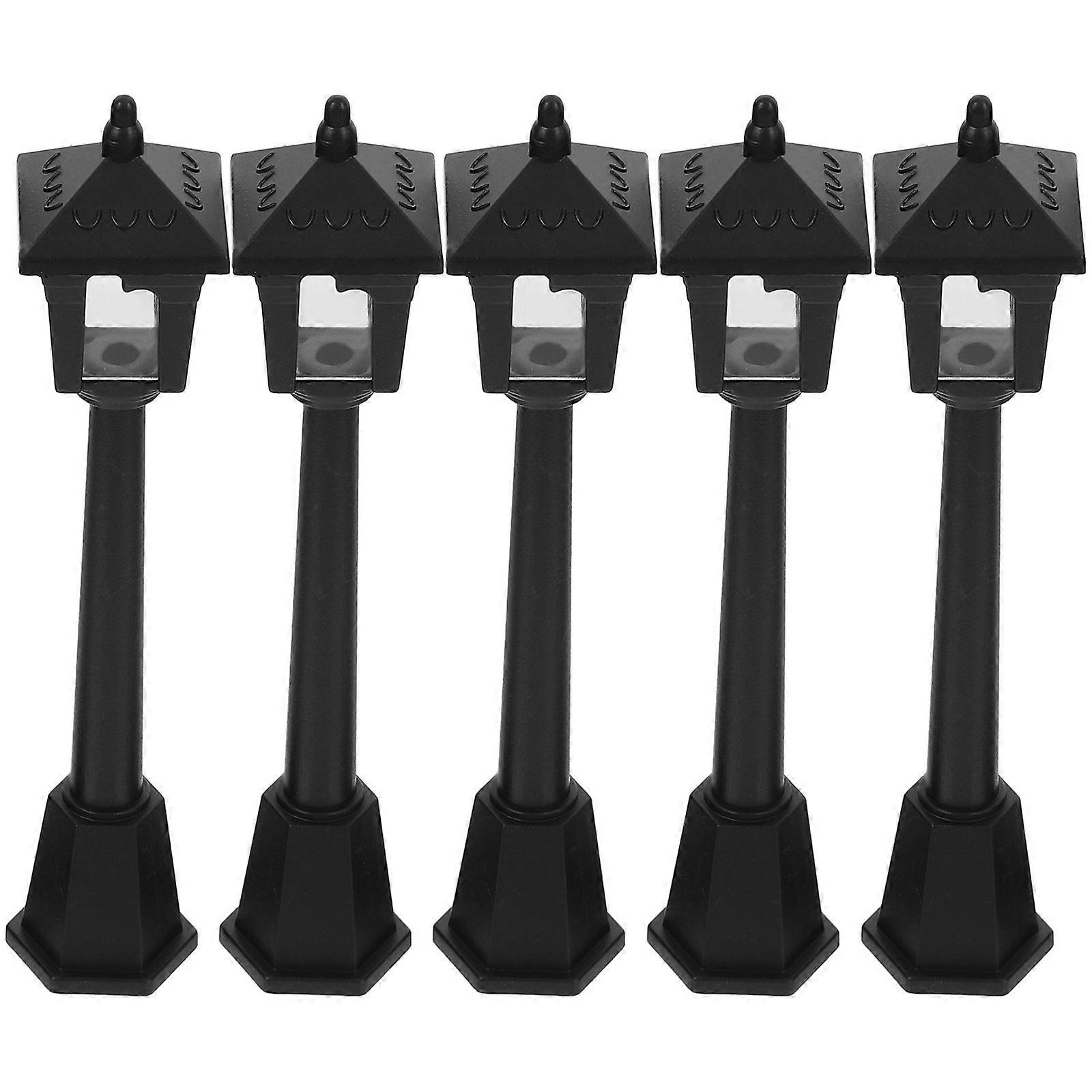 Mini Street Light Model Yard Lamps for Decoration 15Pcs Set