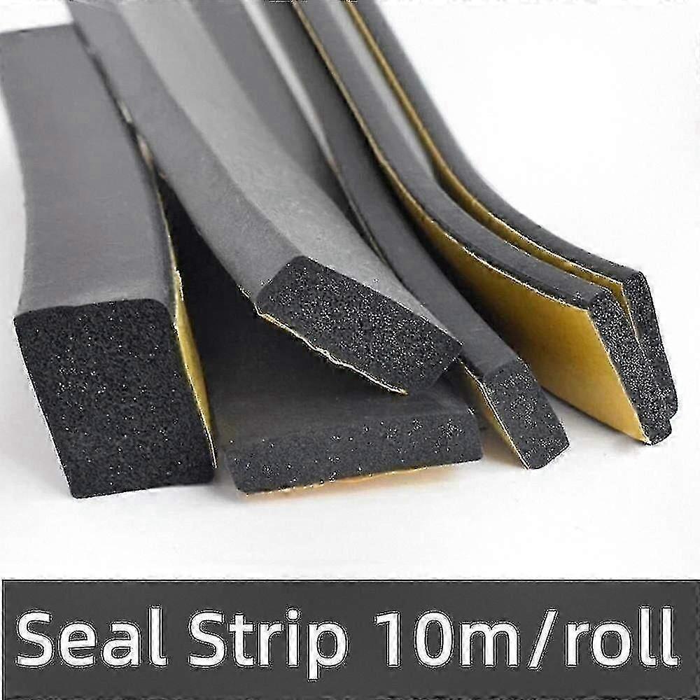 Self-Adhesive EPDM Foam Seal Strip - Strong Black Rubber for Soundproofing and Collision Protection-2025