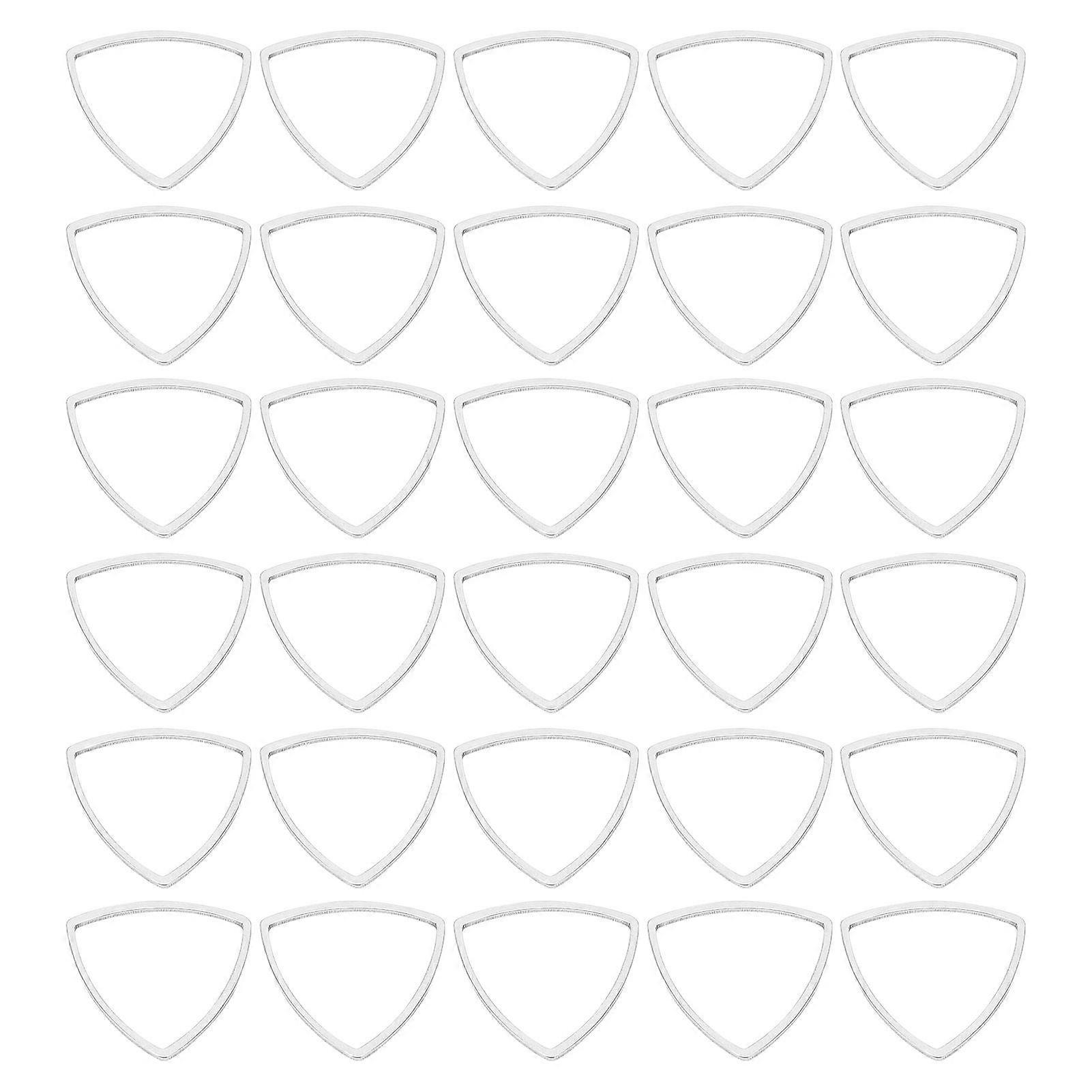 30pcs Resin Craft Open Bezels Hollow Frame Pendants Resin Craft Bezels Jewelry Making SuppliesTriangular Shape L