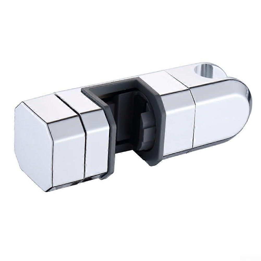 Adjustable Chrome Shower Head Holder For 1530mm Rail, ABS Bracket, 360Rotation Fits RoundSquare Slider, Silver
