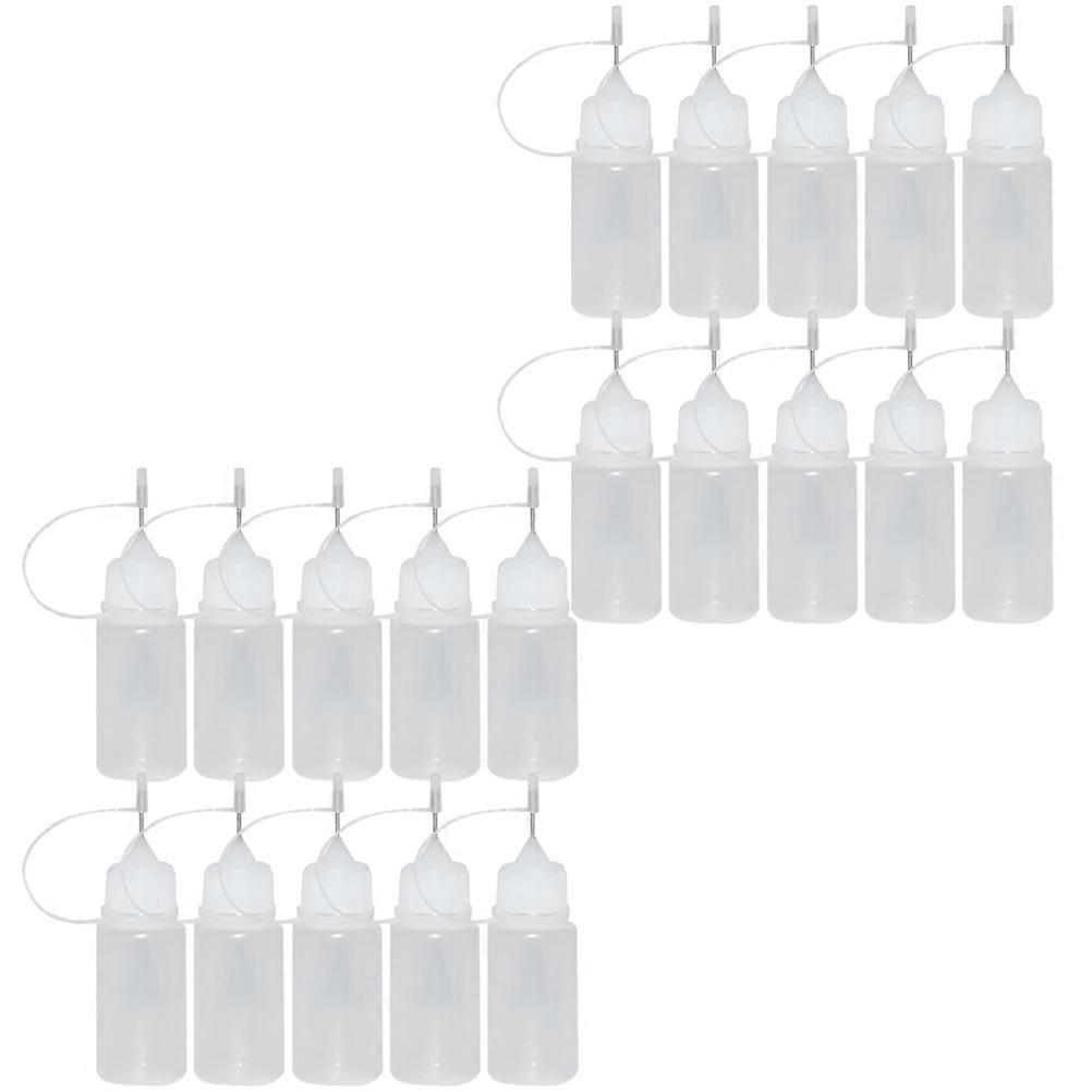 Needle Tip Glue Bottle Applicator for Storage 60Pcs White Precision Tip Bottles