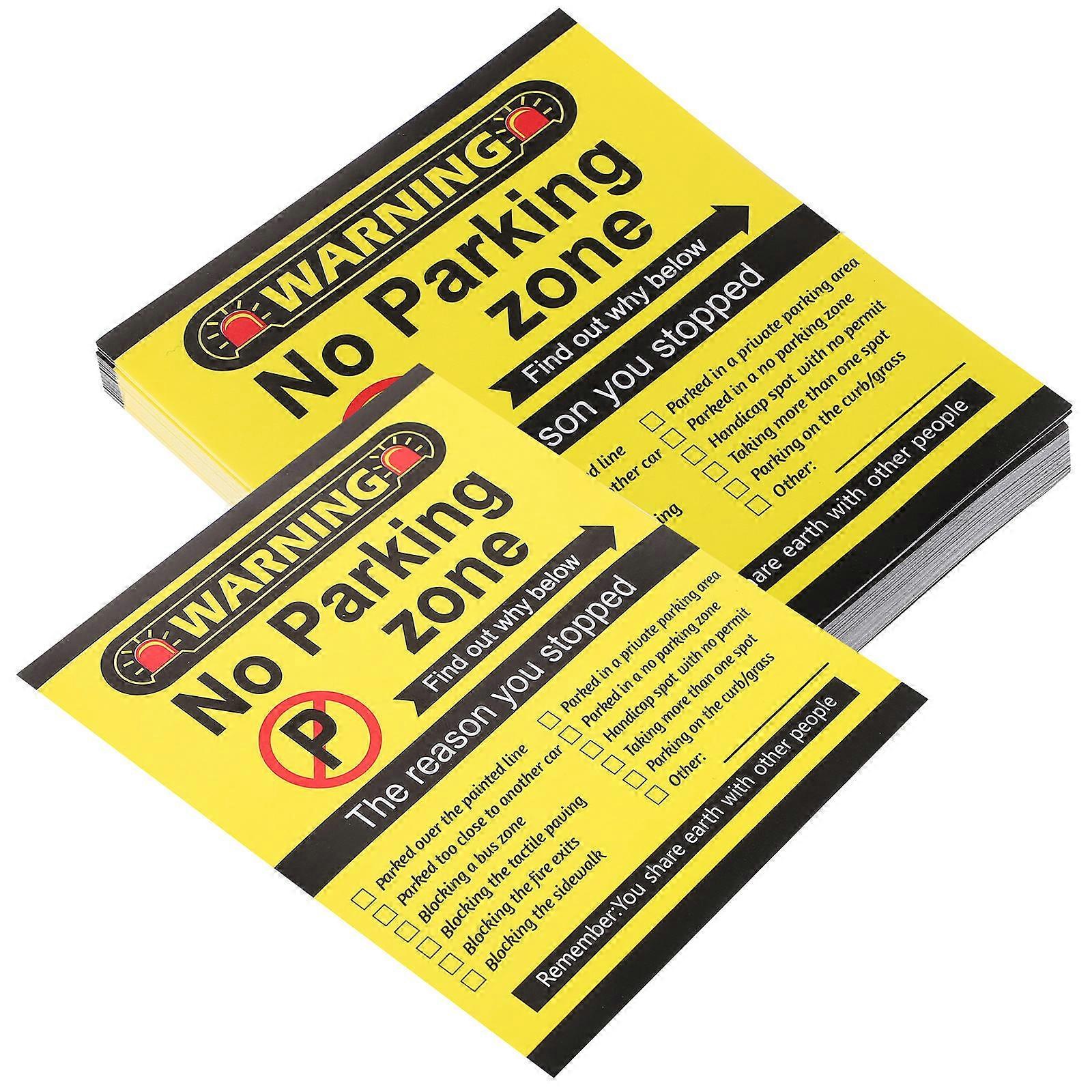 Parking Violation Cards Humorous Warning Notes For Bad Parking Drivers .50X8.10X0.20CM 100Pcs