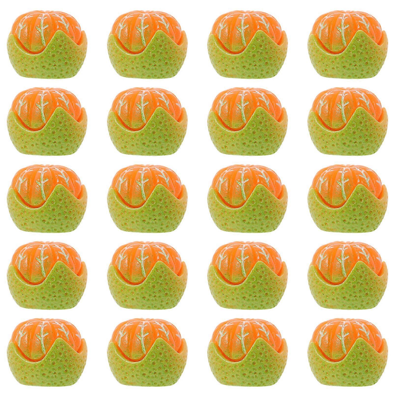 Craft Ornament Resin Orange Shape Charms for DIY Headwear 20Pcs Set