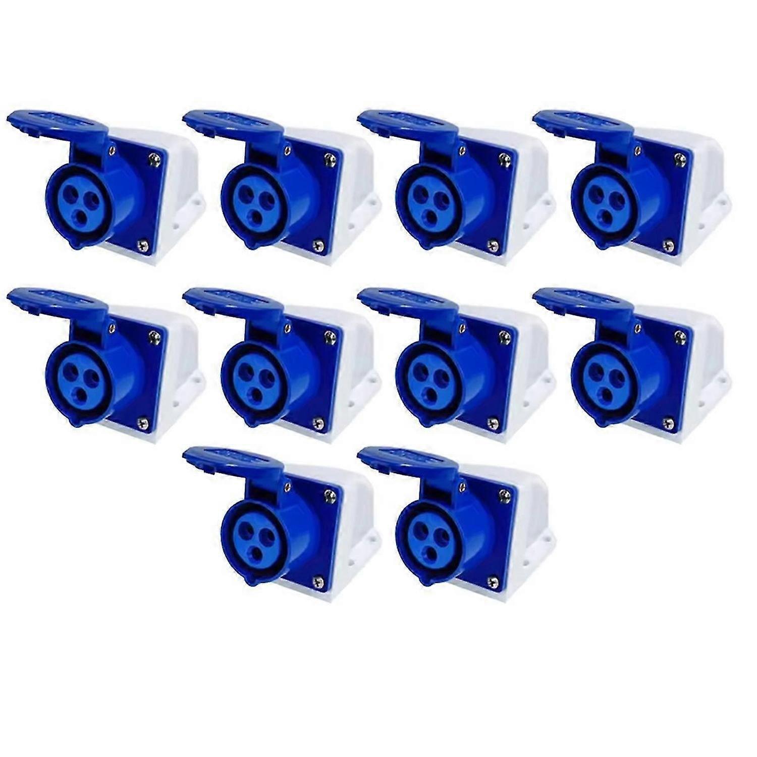 IP44 Industrial Plug and Socket Waterproof Connector 3PIN 16A Waterproof Electrical Connection Wall