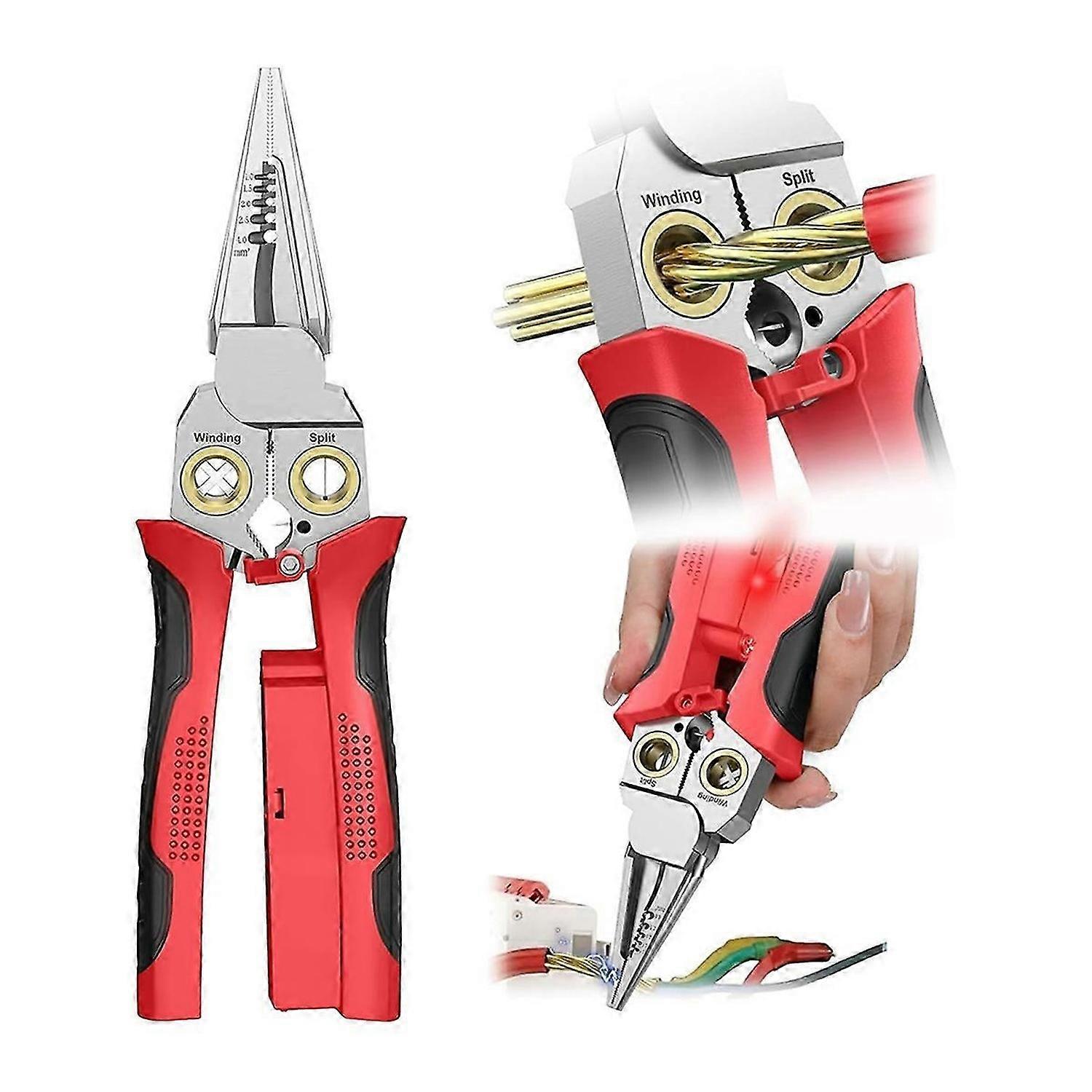 Multifunctional Wire Stripper Twister for Cutting and Pulling Wires,Cable Scissors,Voltage Tester Pl