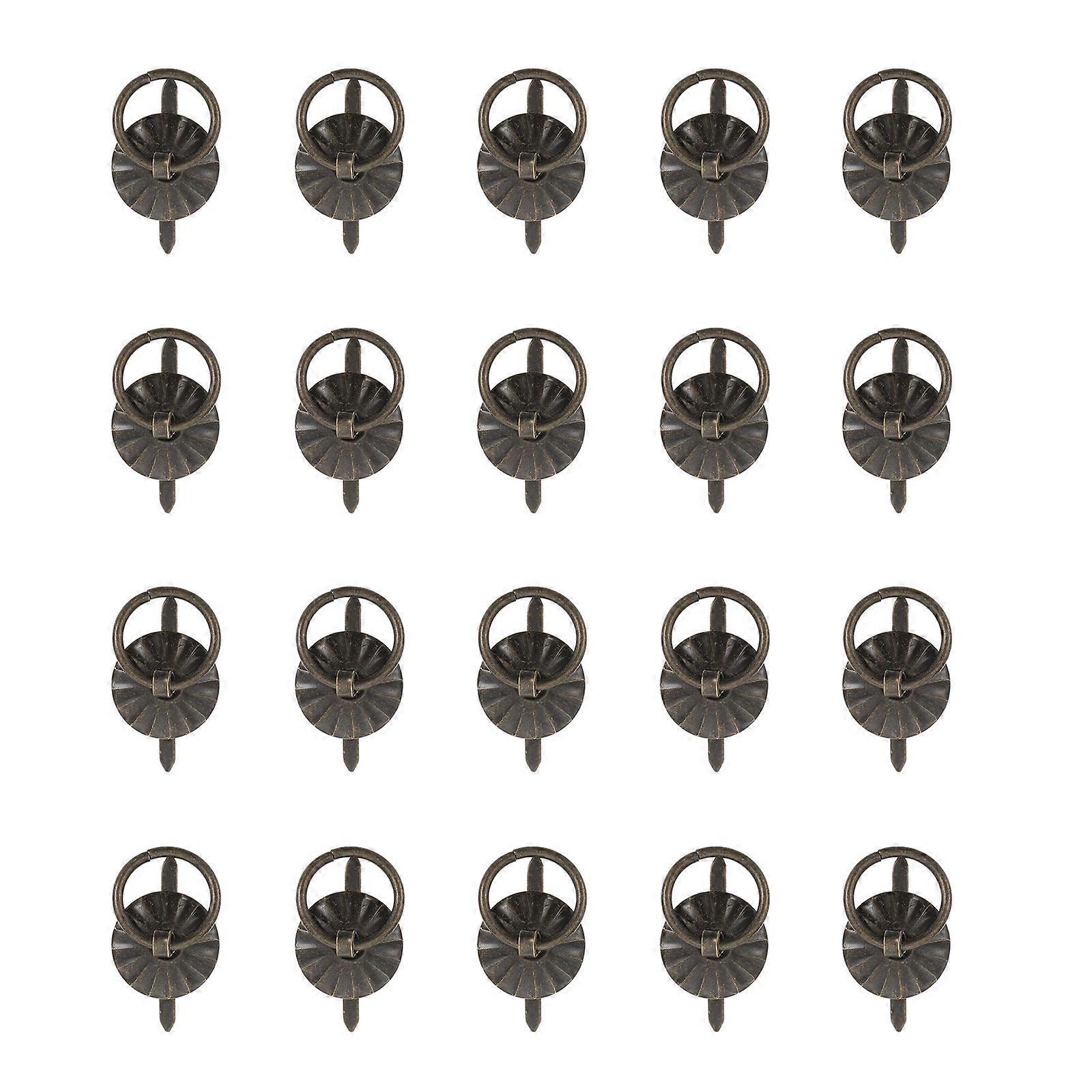 30Pcs Packaging Box Handle Knobs in Black Iron for Practical Drawer Pulls