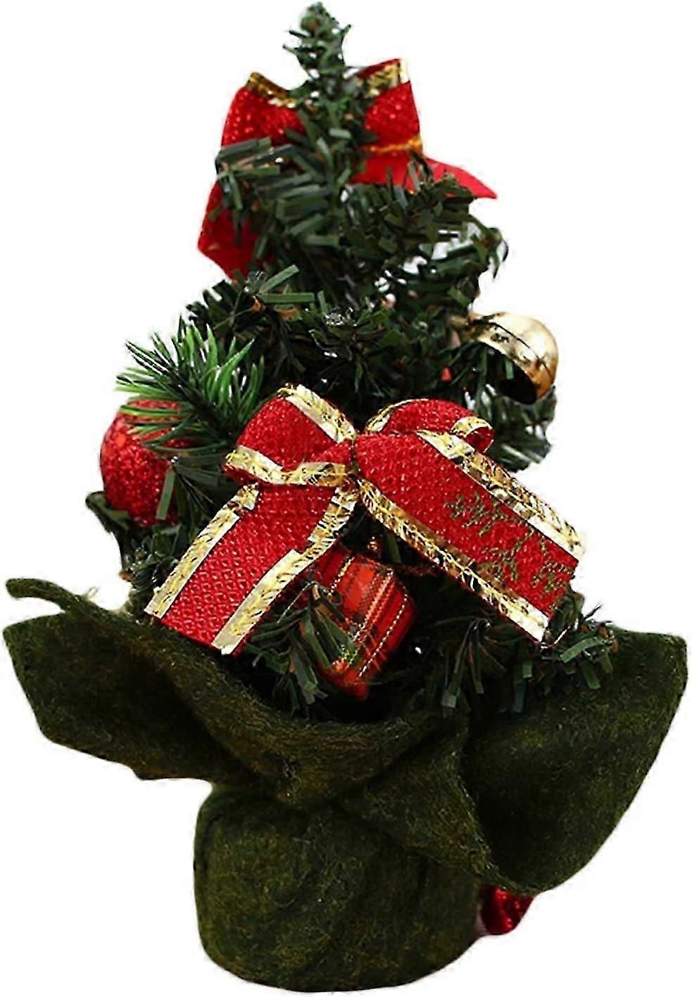 4Pcs 20Cm Mini Arbre De Noël Artificiel Décoration De Fête À La Maison De Noël Pour L’intérieur De La Salle De Bricolage Et L’Affichage De L’artisanat F Style 20Cm