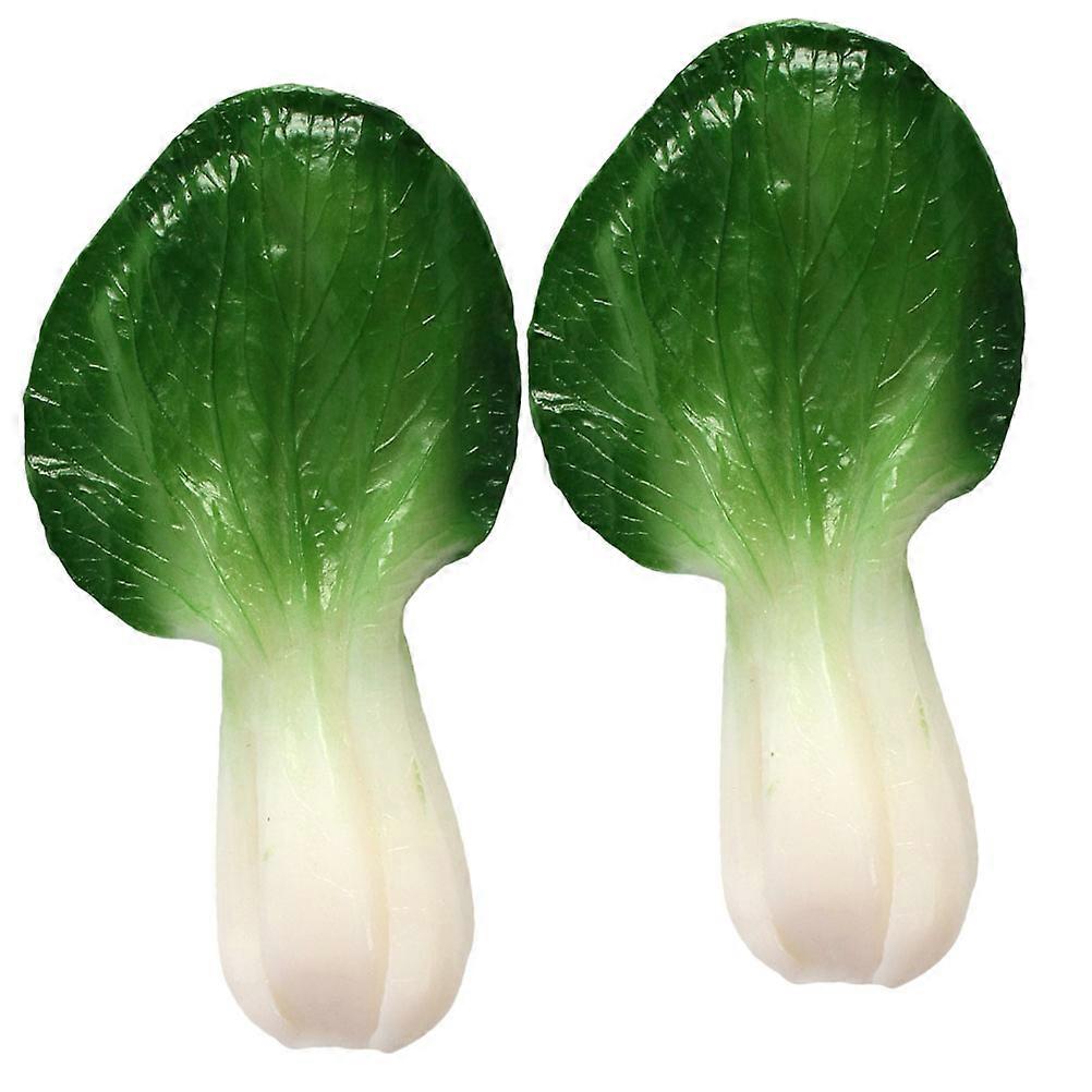 Green Vegetable Model Simulation Little Cabbage for Decor 2Pcs