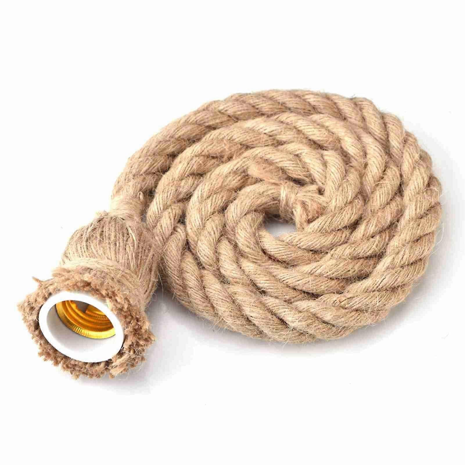 1Pc Hemp Rope Pendant Light Ceiling Lamp Loft Chandelier Industrial Home Decor Single Head