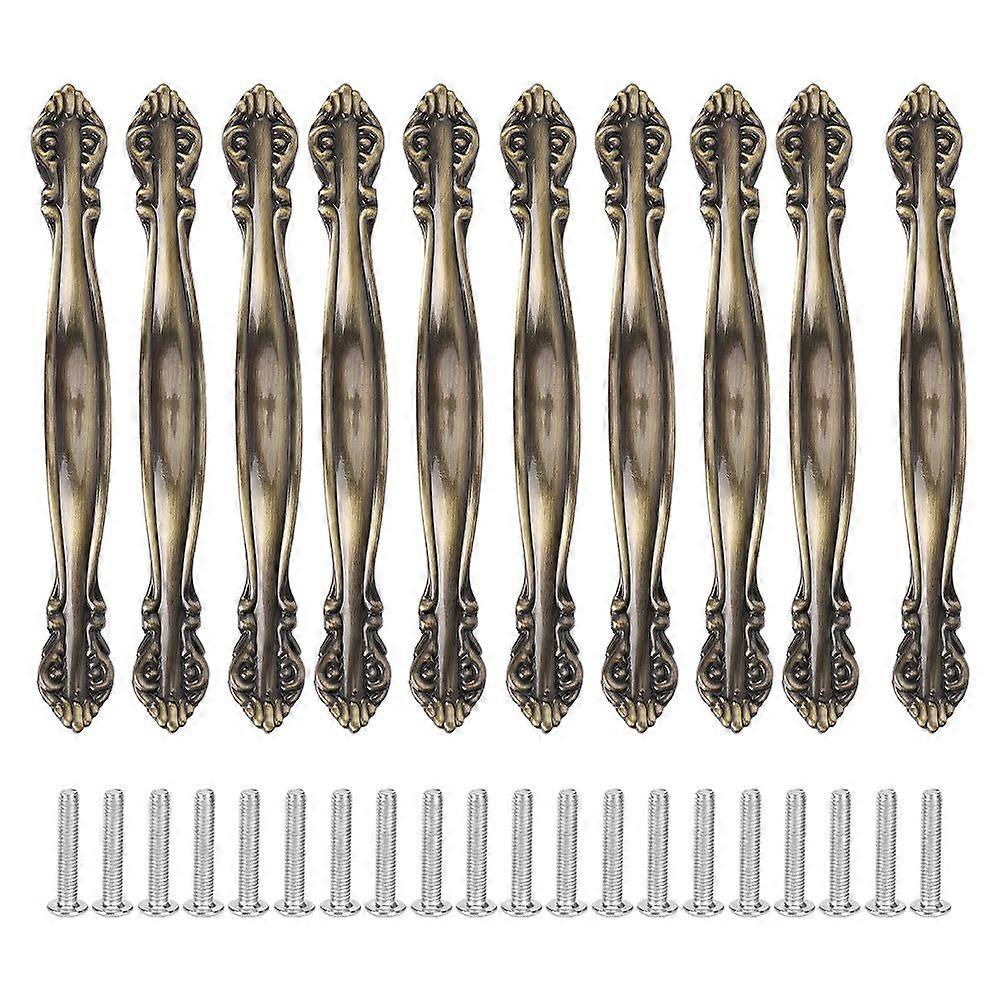 10 مجموعات من البرونزية لهجة مقبض سحب خزانة الأجهزة لخزانة خزانة ملابس درج خزانة ملابس مكتب منزلي