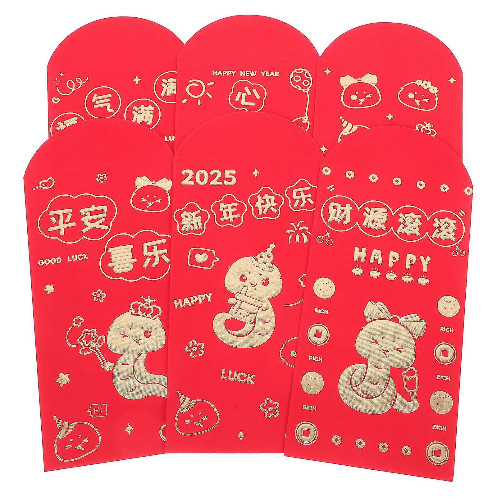 Chinese Red Envelopes Snake Packets for New Year 36Pcs Lucky Money Pouches