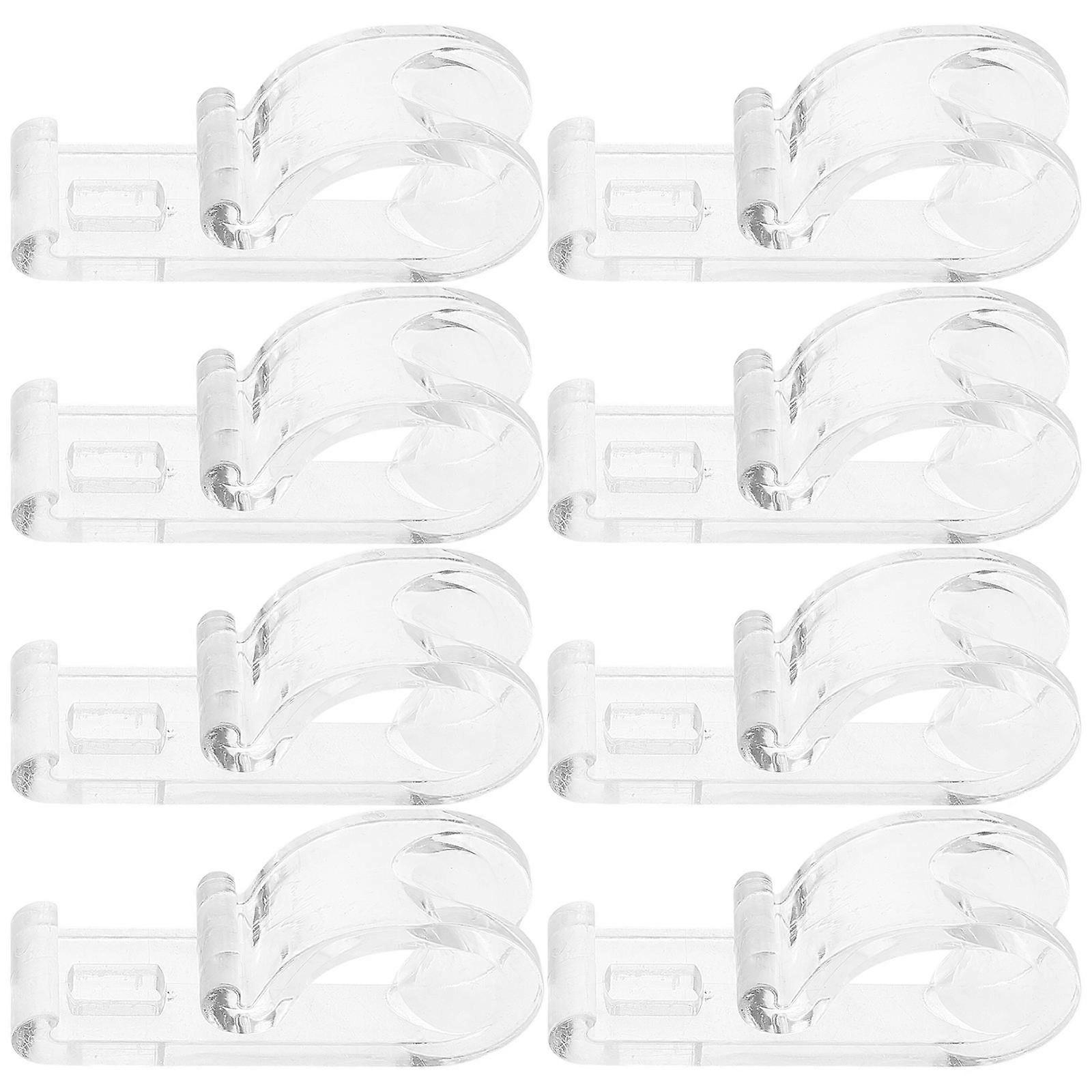 Curtain Roller Clips for Roller Shades 100Pcs Easy to Install Clear Hooks